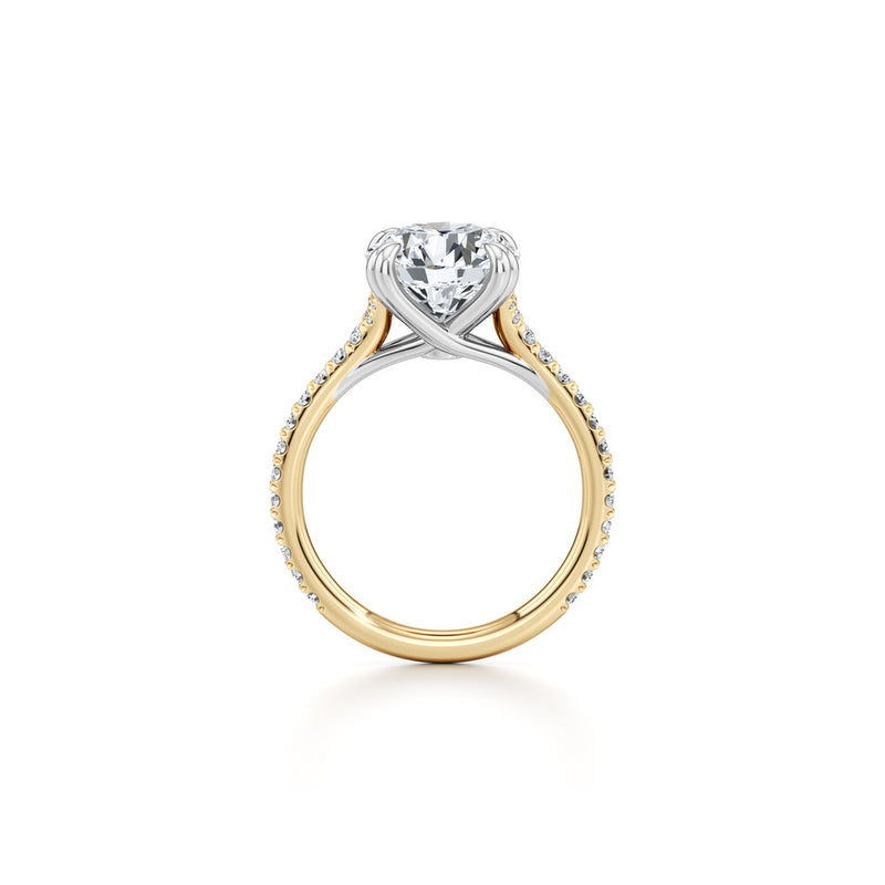Elle Round Cut Solitaire Lab Diamond Engagement Ring image 4