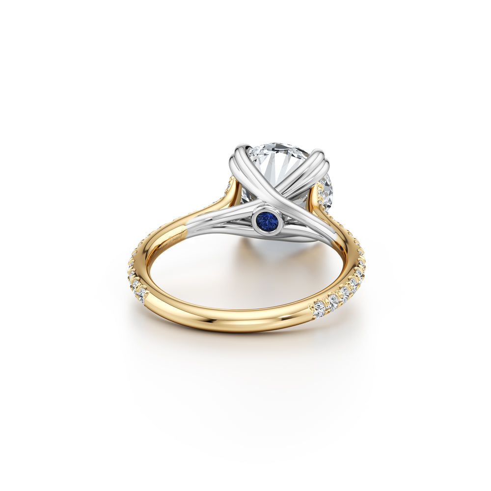 Elle Round Cut Solitaire Lab Diamond Engagement Ring image 2