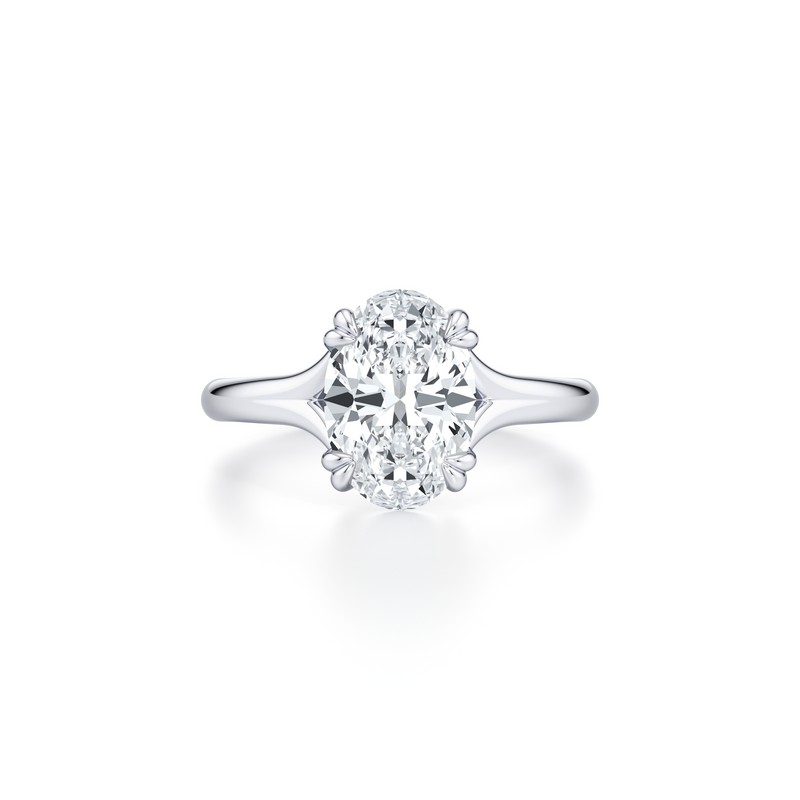 Jane Oval Cut Solitaire Lab Diamond Engagement Ring image 1