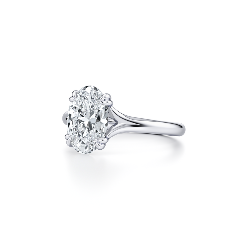 Jane Oval Cut Solitaire Lab Diamond Engagement Ring image 2