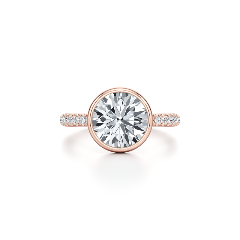 Elle Bezel Solitaire Lab Diamond Engagement Ring image 11