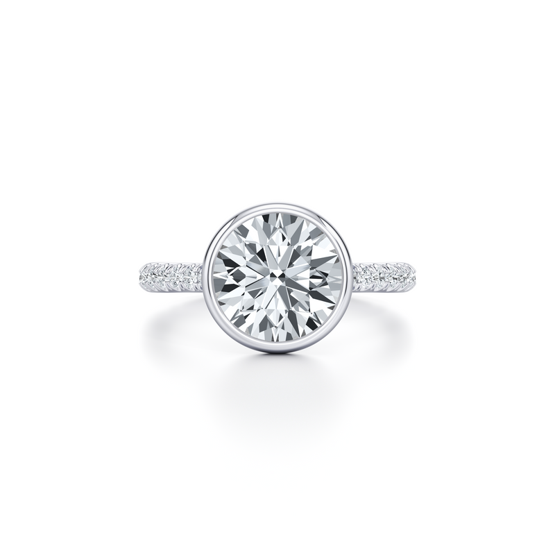 Elle Bezel Solitaire Lab Diamond Engagement Ring image 16