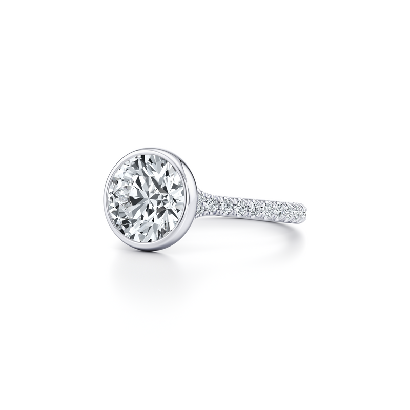 Elle Bezel Solitaire Lab Diamond Engagement Ring image 2