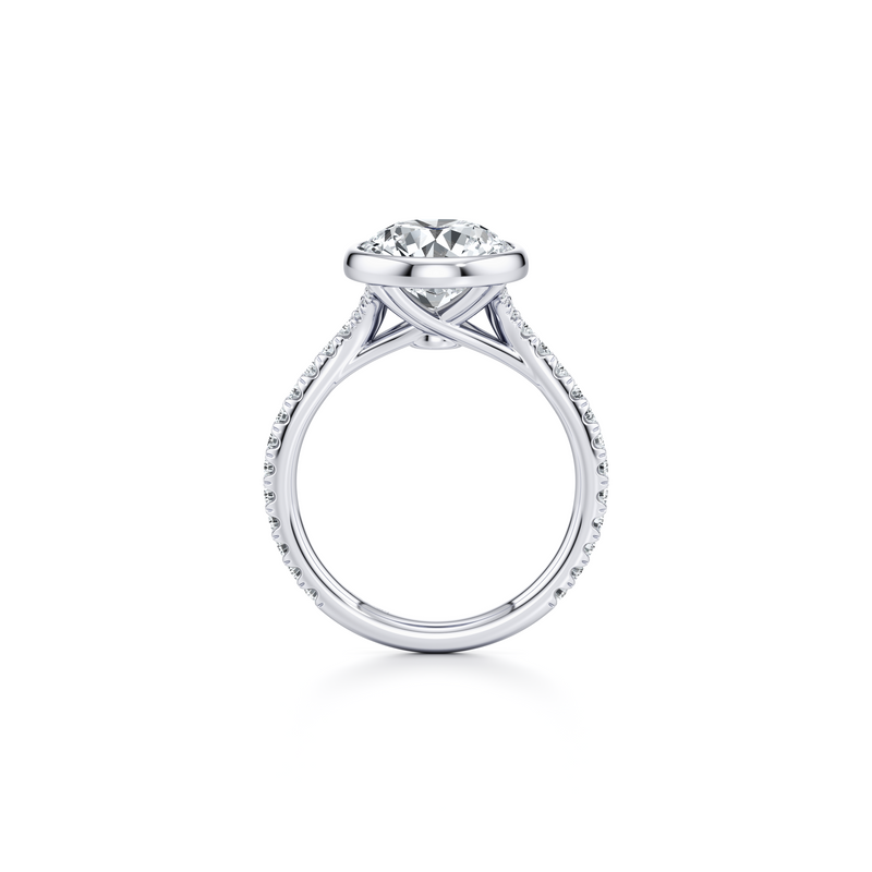 Elle Bezel Solitaire Lab Diamond Engagement Ring image 4