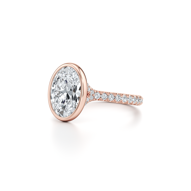 Elle Bezel Solitaire Lab Diamond Engagement Ring image 32