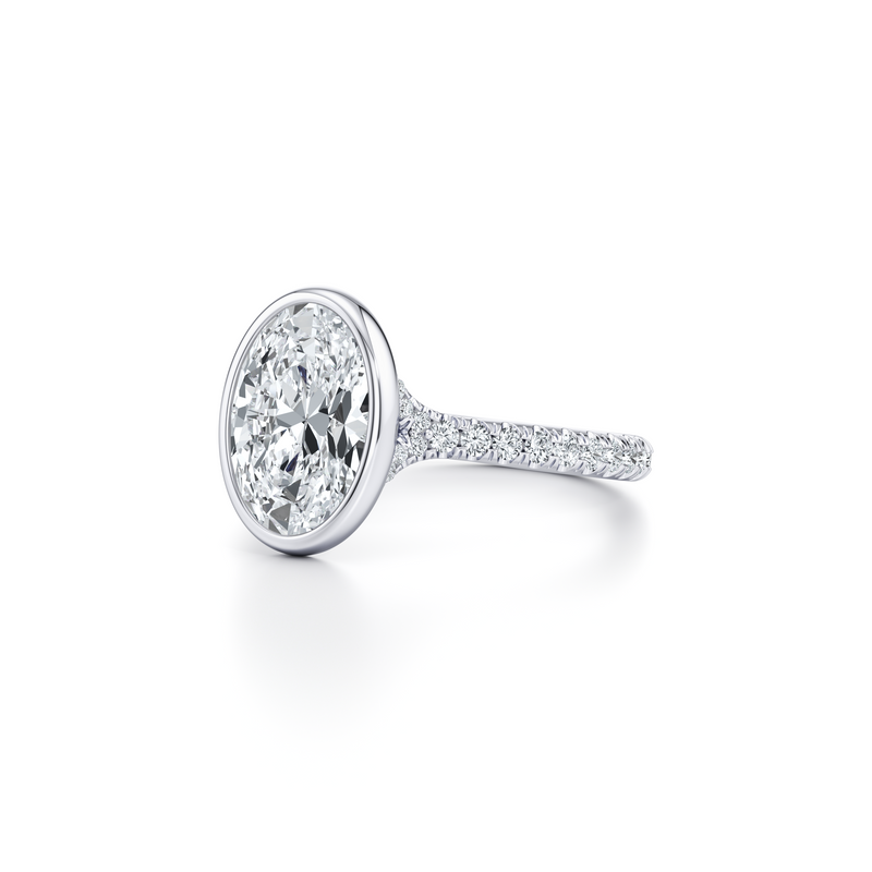 Elle Bezel Solitaire Lab Diamond Engagement Ring image 22