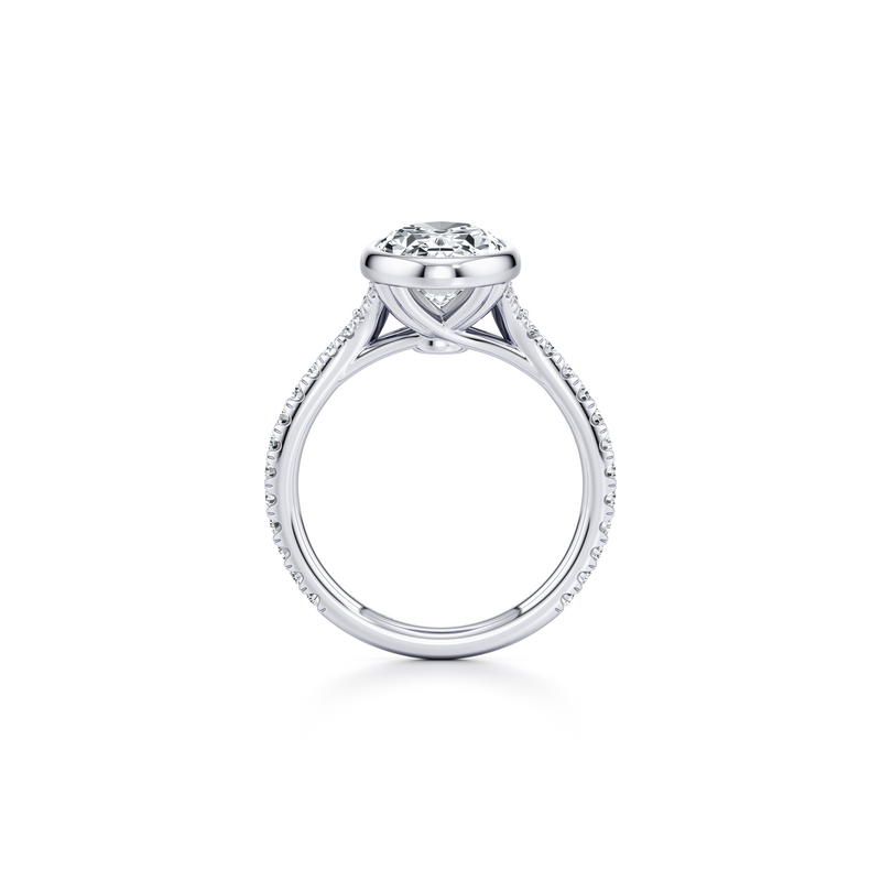 Elle Bezel Solitaire Lab Diamond Engagement Ring image 24