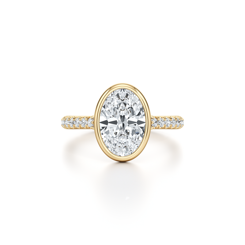 Elle Bezel Solitaire Lab Diamond Engagement Ring image 26