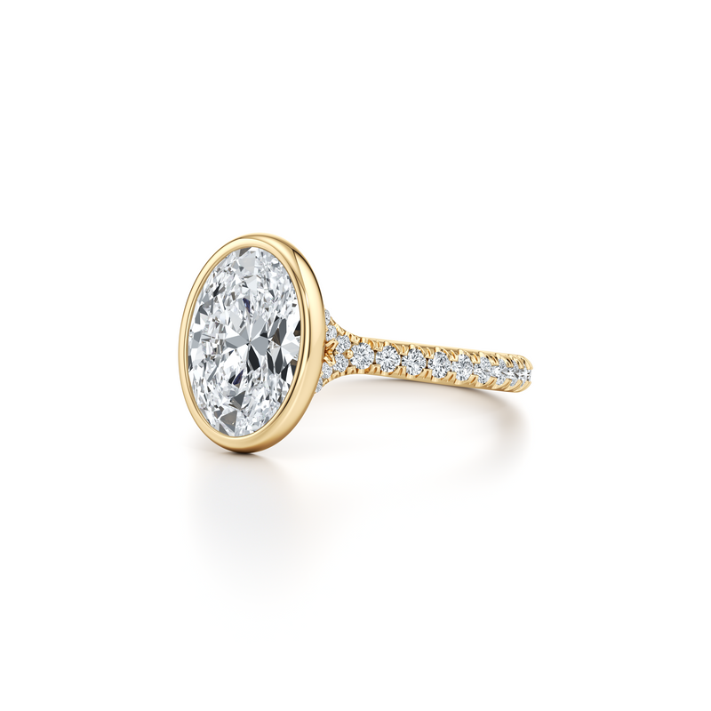 Elle Bezel Solitaire Lab Diamond Engagement Ring image 27