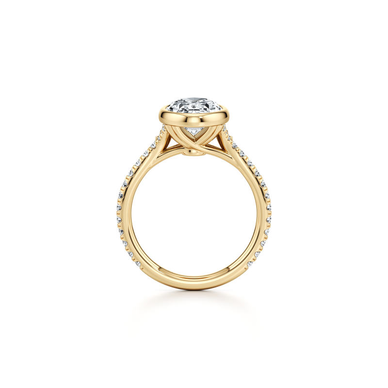 Elle Bezel Solitaire Lab Diamond Engagement Ring image 29
