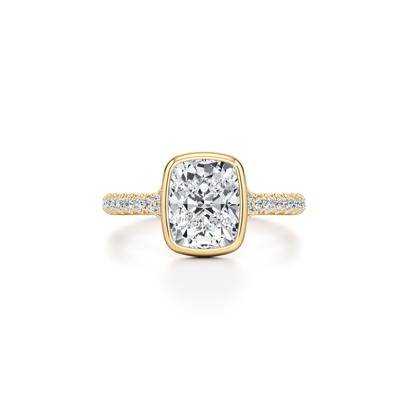 Elle Bezel Solitaire Lab Diamond Engagement Ring image 46