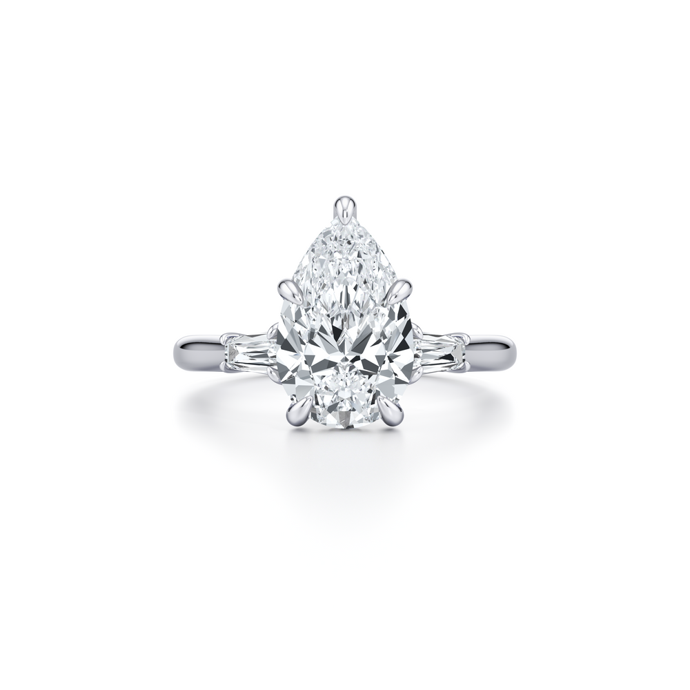 Chelsea Pear Three Stone Engagement Ring image 1