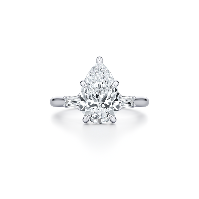 Chelsea Pear Three Stone Engagement Ring image 1