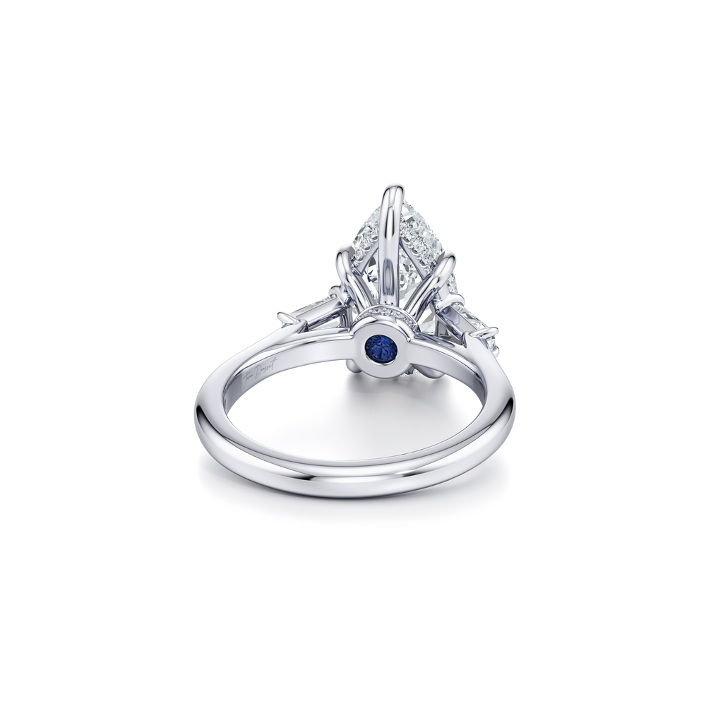 Chelsea Pear Three Stone Engagement Ring image 3