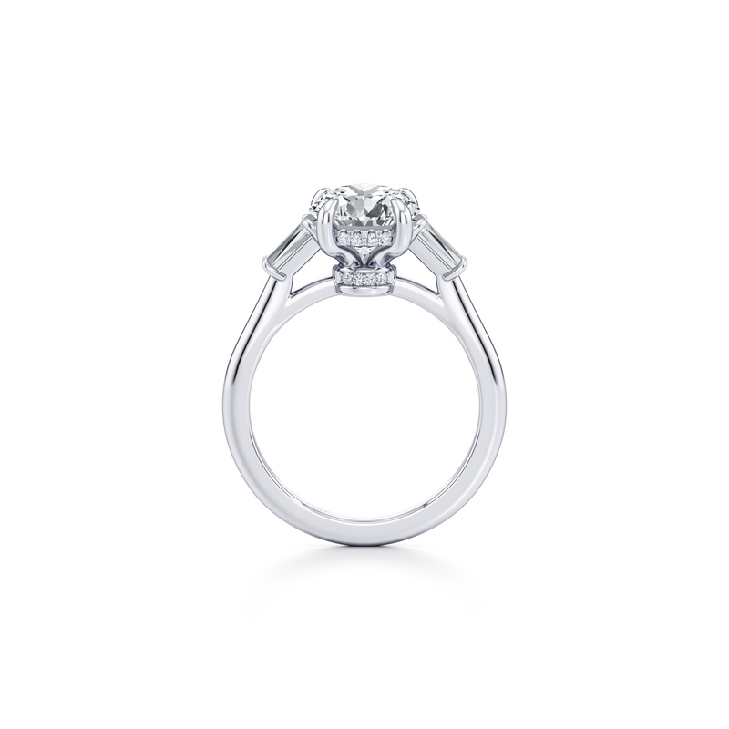 Chelsea Baguette Three Stone Lab Diamond Engagement Ring image 103