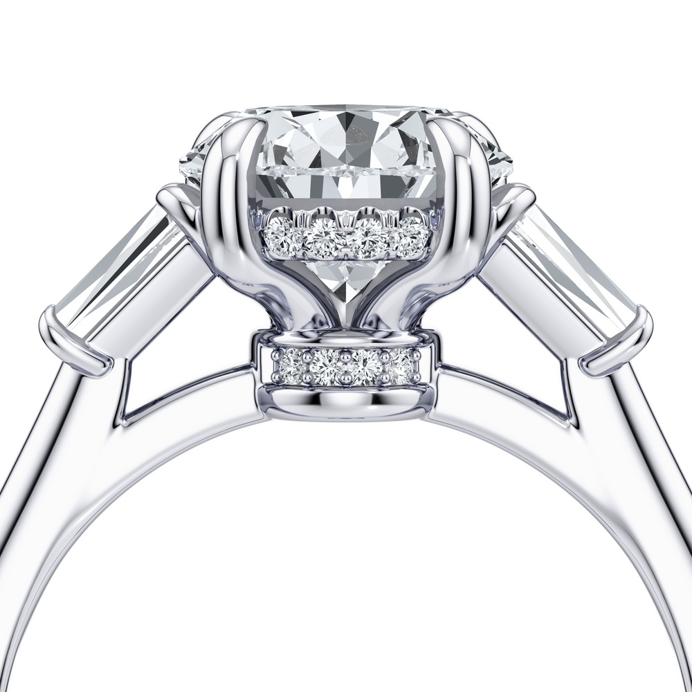 Chelsea Pear Three Stone Engagement Ring image 5