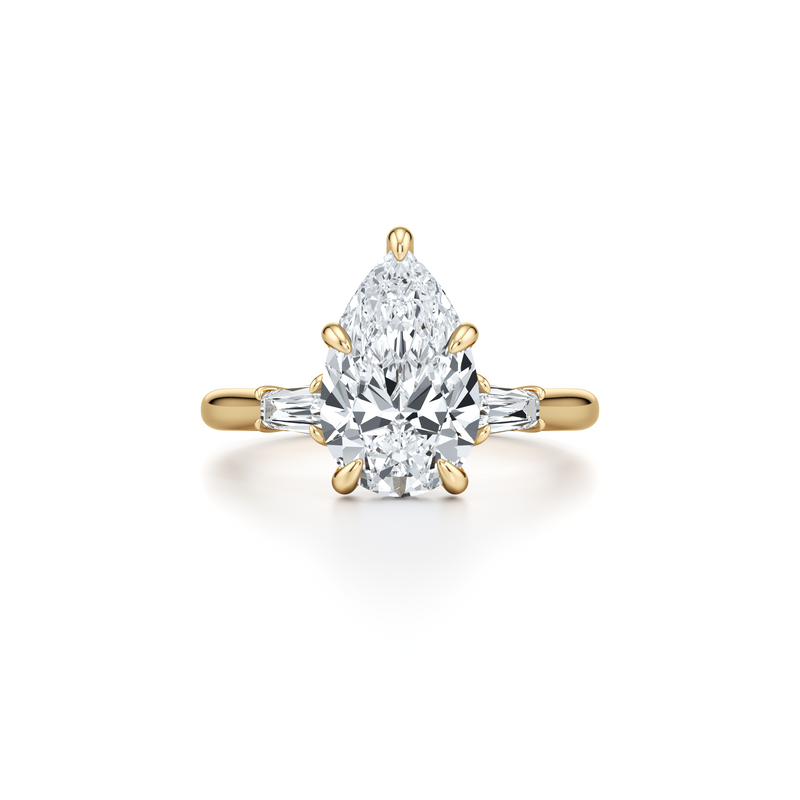 Chelsea Baguette Three Stone Lab Diamond Engagement Ring image 106