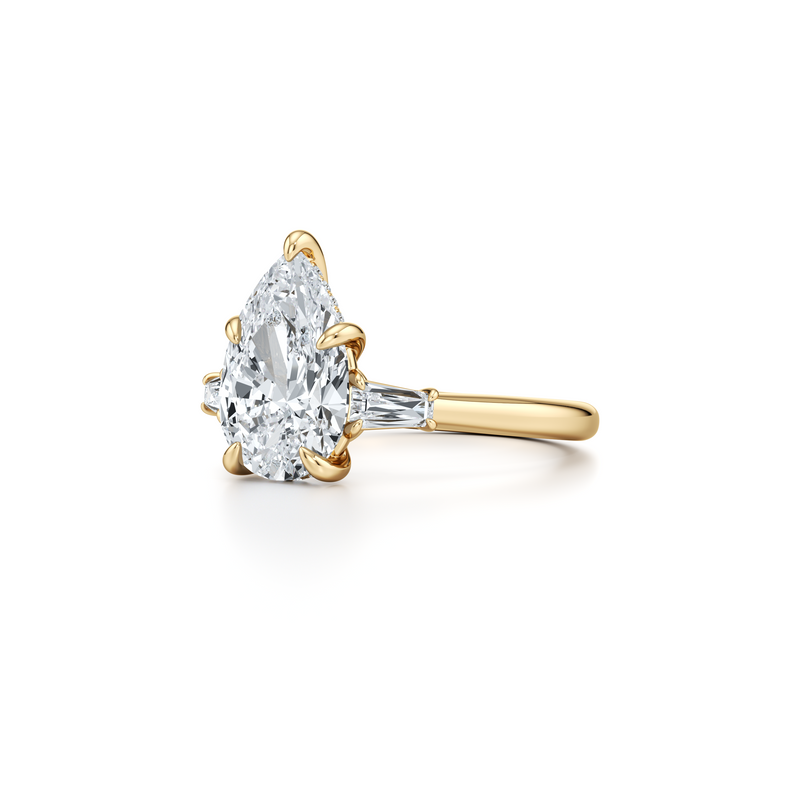 Chelsea Baguette Three Stone Lab Diamond Engagement Ring image 107