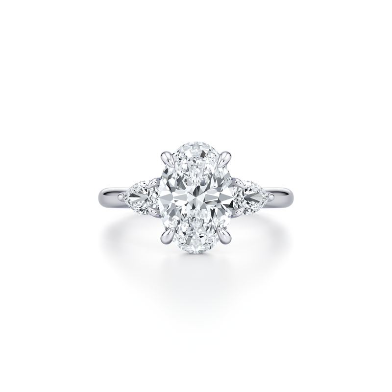 Chelsea Pear Three Stone Lab Diamond Engagement Ring image 61