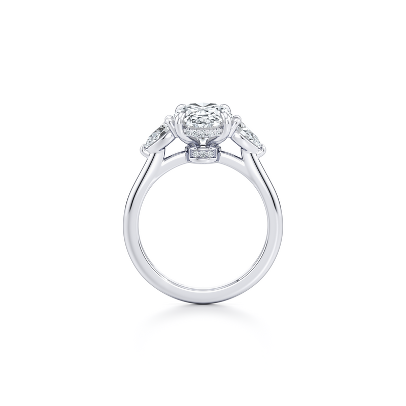 Chelsea Pear Three Stone Lab Diamond Engagement Ring image 63