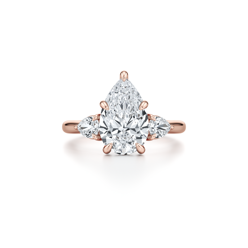 Chelsea Pear Three Stone Lab Diamond Engagement Ring image 91