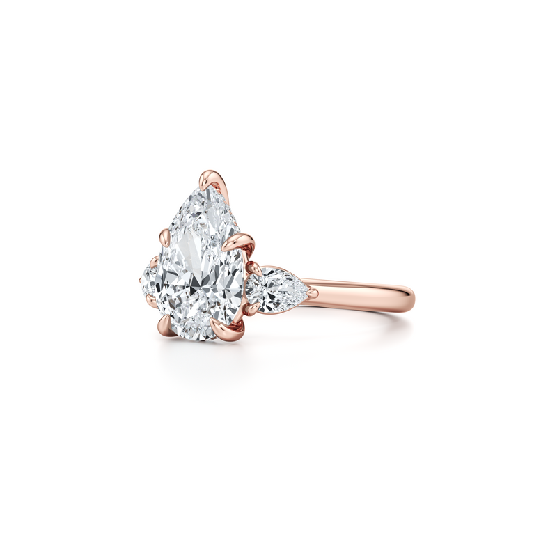 Chelsea Pear Three Stone Lab Diamond Engagement Ring image 92