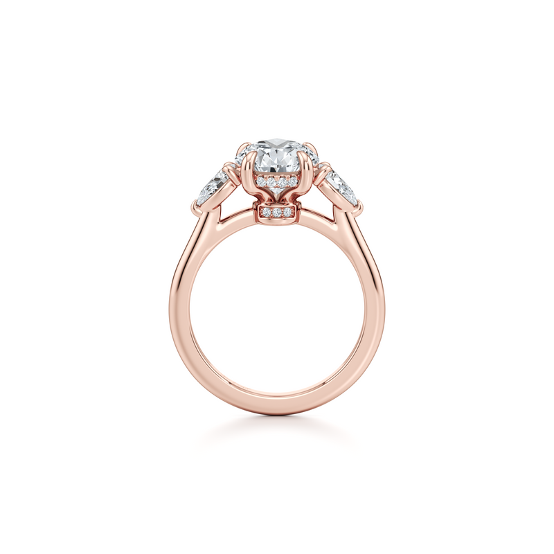 Chelsea Pear Three Stone Lab Diamond Engagement Ring image 93