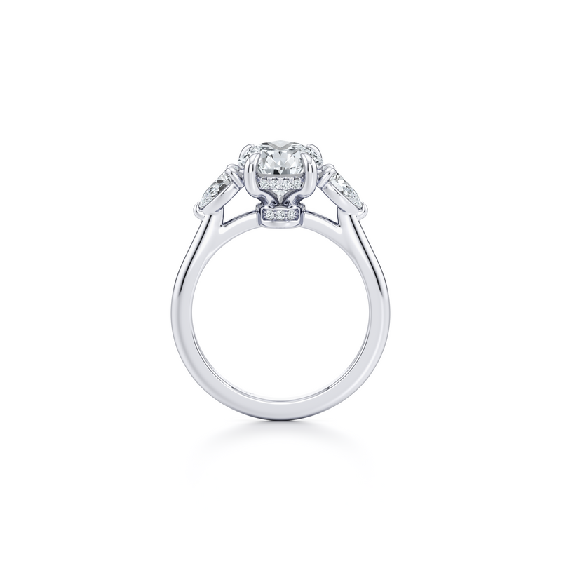 Chelsea Pear Three Stone Lab Diamond Engagement Ring image 83