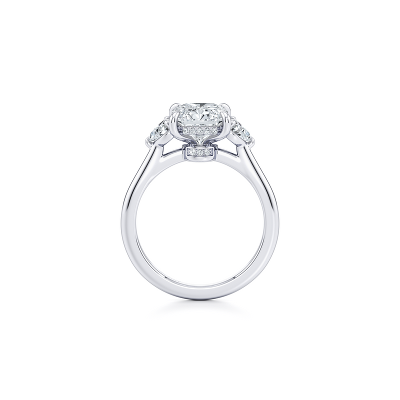 Chelsea Heart Three Stone Lab Diamond Engagement Ring image 84