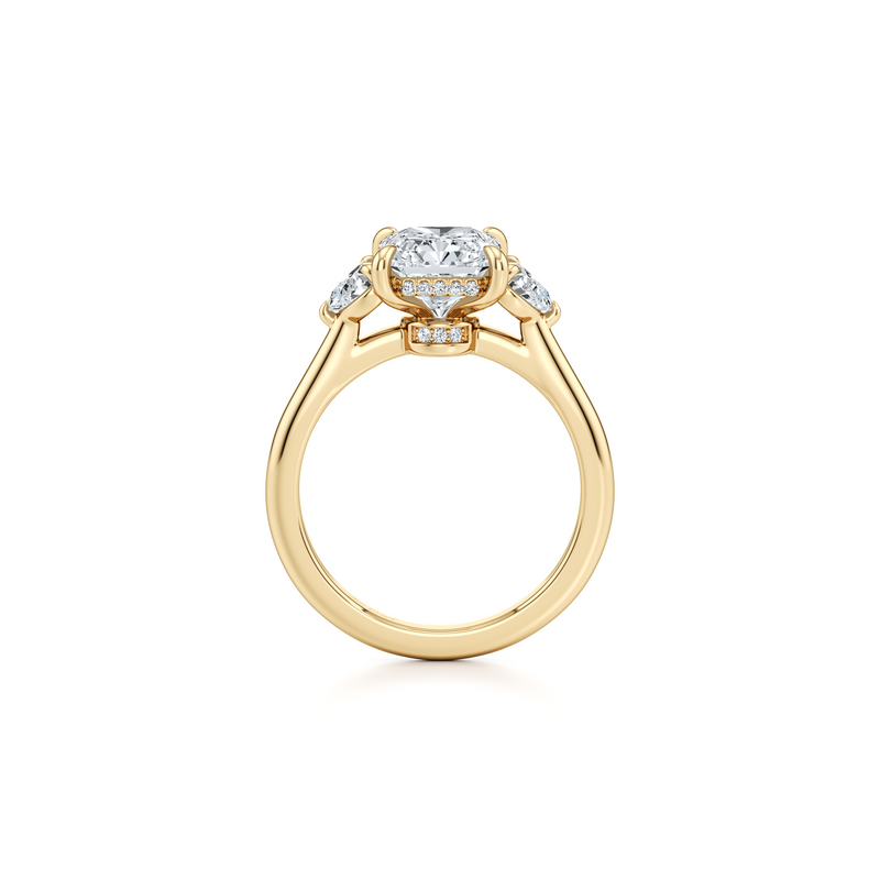 Chelsea Heart Three Stone Lab Diamond Engagement Ring image 89