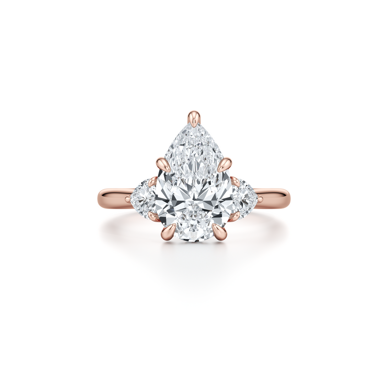 Chelsea Heart Three Stone Lab Diamond Engagement Ring image 111