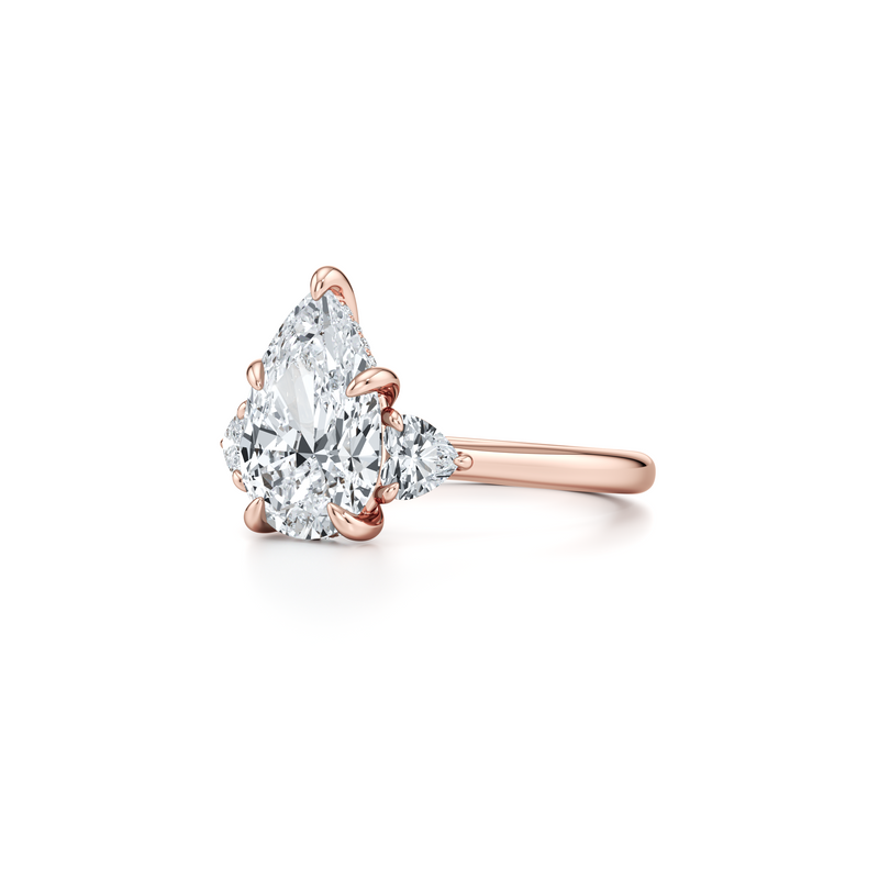 Chelsea Heart Three Stone Lab Diamond Engagement Ring image 112