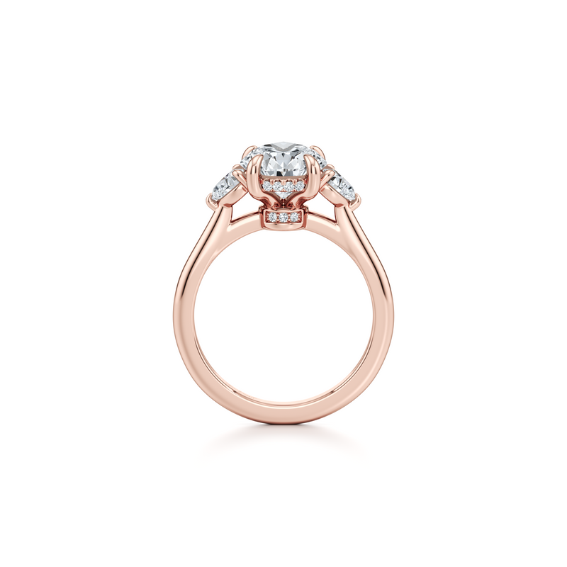 Chelsea Heart Three Stone Lab Diamond Engagement Ring image 113