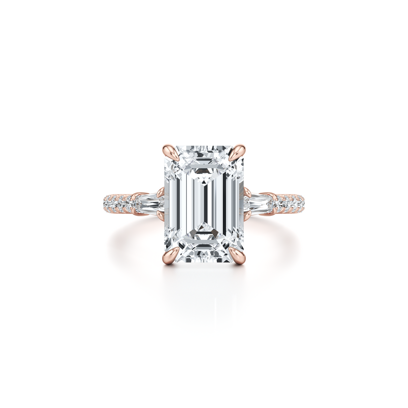 Chelsea Baguette Three Stone Lab Diamond Engagement Ring image 71