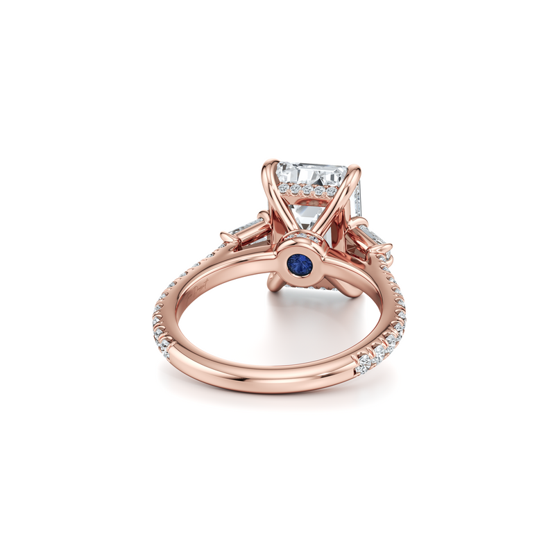 Chelsea Baguette Three Stone Lab Diamond Engagement Ring image 74