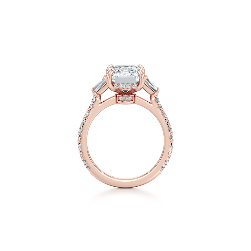 Chelsea Baguette Three Stone Lab Diamond Engagement Ring image 73