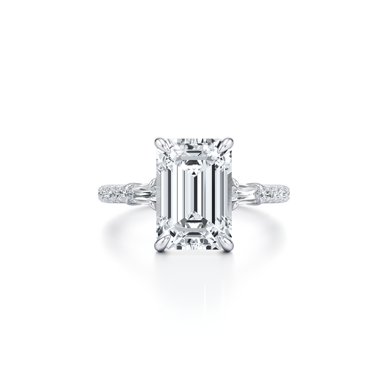 Chelsea Baguette Three Stone Lab Diamond Engagement Ring image 61