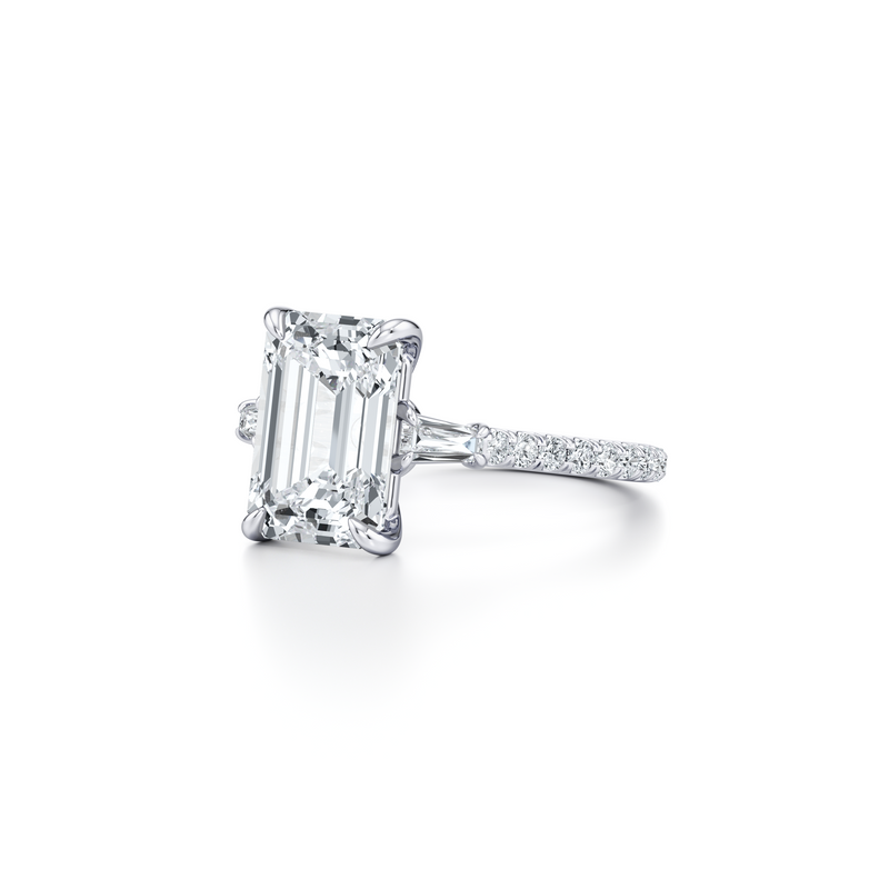 Chelsea Baguette Three Stone Lab Diamond Engagement Ring image 62