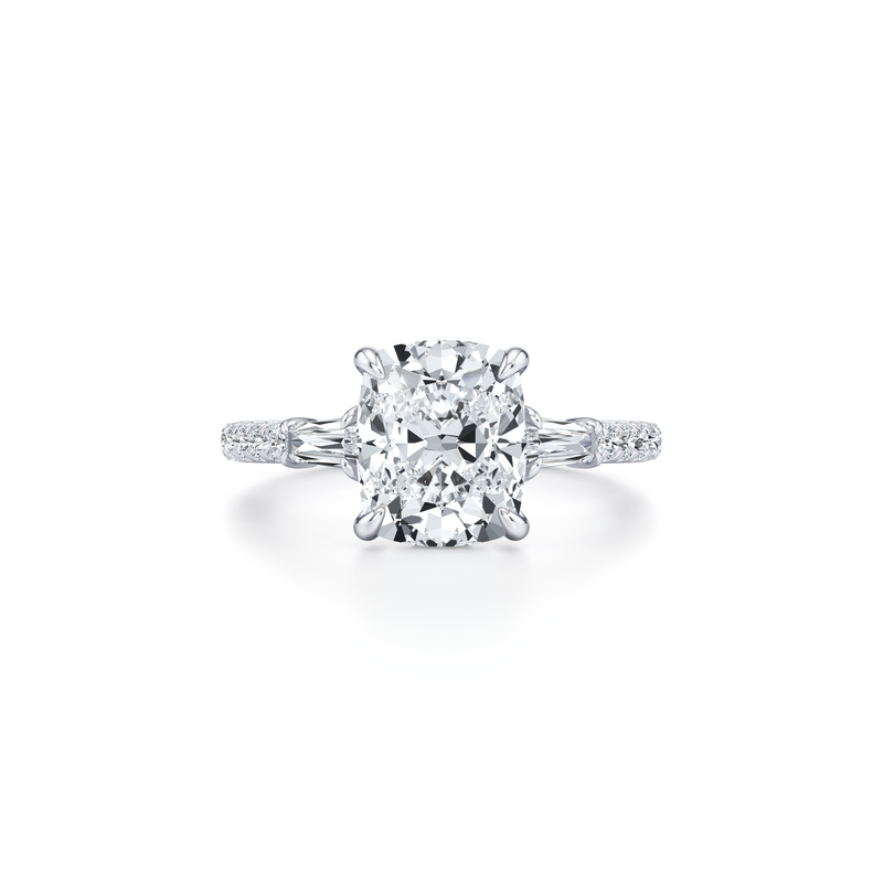 Chelsea Baguette Three Stone Lab Diamond Engagement Ring image 81