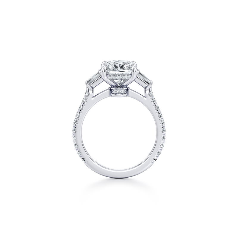 Chelsea Baguette Three Stone Lab Diamond Engagement Ring image 83