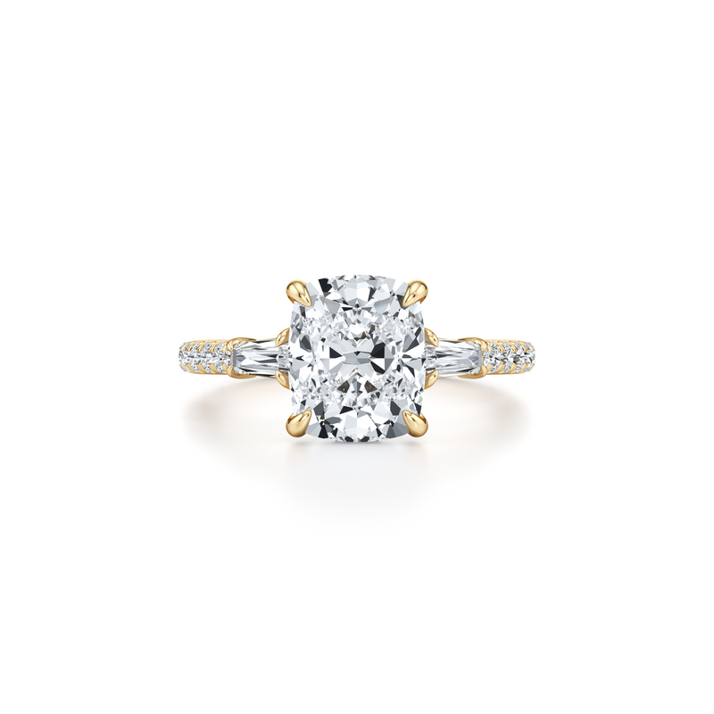 Chelsea Baguette Three Stone Lab Diamond Engagement Ring image 86