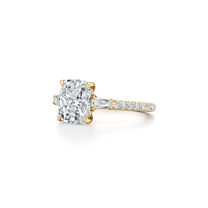 Chelsea Baguette Three Stone Lab Diamond Engagement Ring image 87