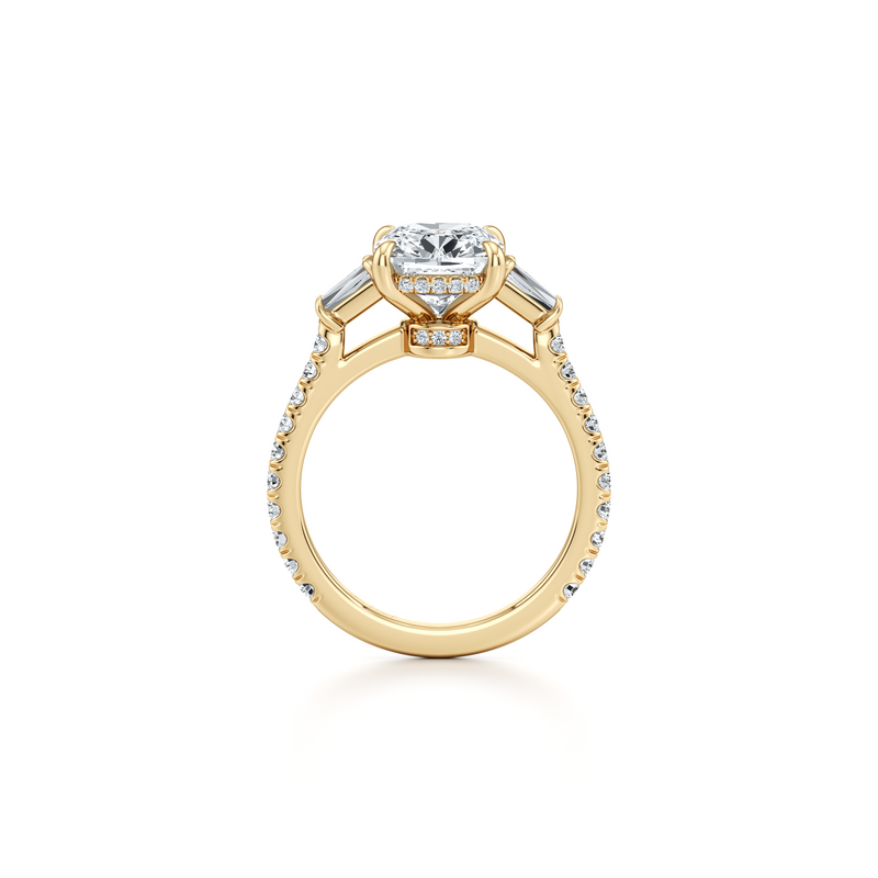 Chelsea Baguette Three Stone Lab Diamond Engagement Ring image 88