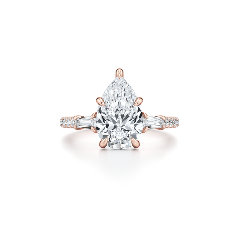Chelsea Baguette Three Stone Lab Diamond Engagement Ring image 111