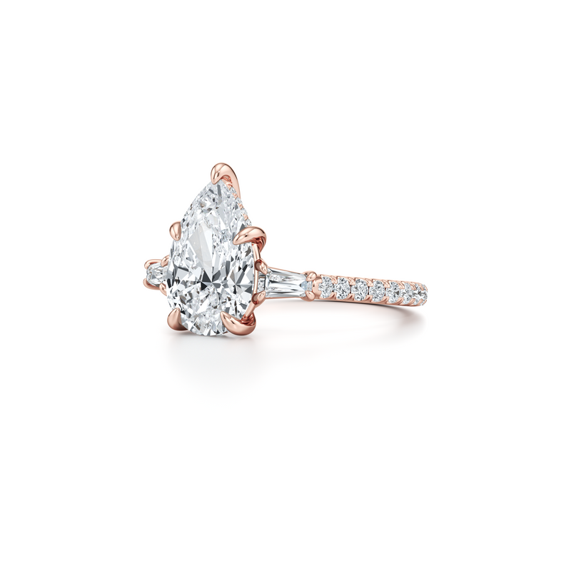 Chelsea Baguette Three Stone Lab Diamond Engagement Ring image 112