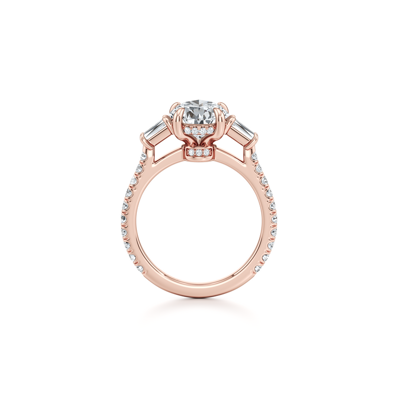 Chelsea Baguette Three Stone Lab Diamond Engagement Ring image 113