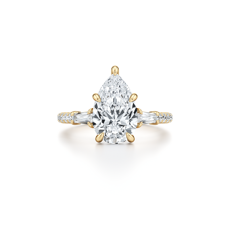 Chelsea Baguette Three Stone Lab Diamond Engagement Ring image 106