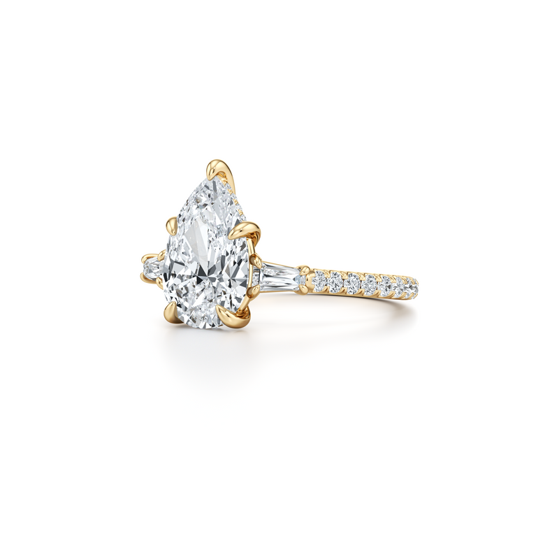 Chelsea Baguette Three Stone Lab Diamond Engagement Ring image 107