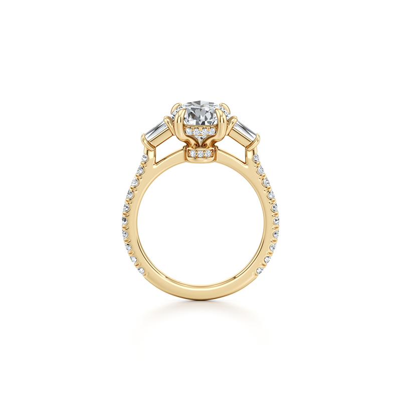 Chelsea Baguette Three Stone Lab Diamond Engagement Ring image 108