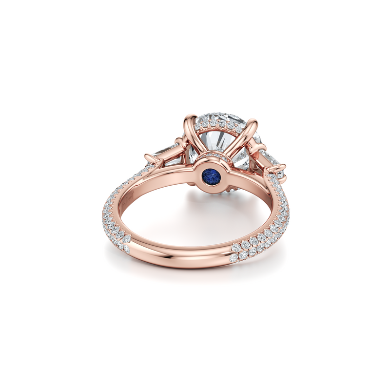 Chelsea Baguette Three Stone Lab Diamond Engagement Ring image 54